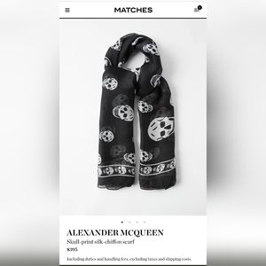 ALEXANDER MCQUEENSkull-print silk-chiffon scarf